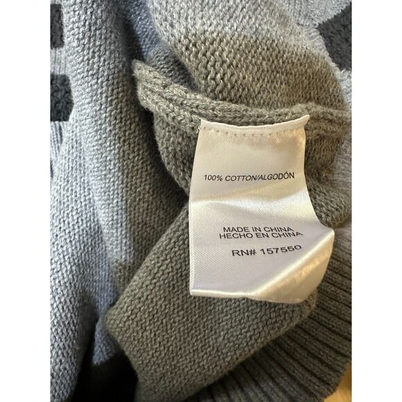 Tahari Men's 1/4 Zip Pullover Cotton Sweater Size L Textured Stripes - Picture 3 of 4